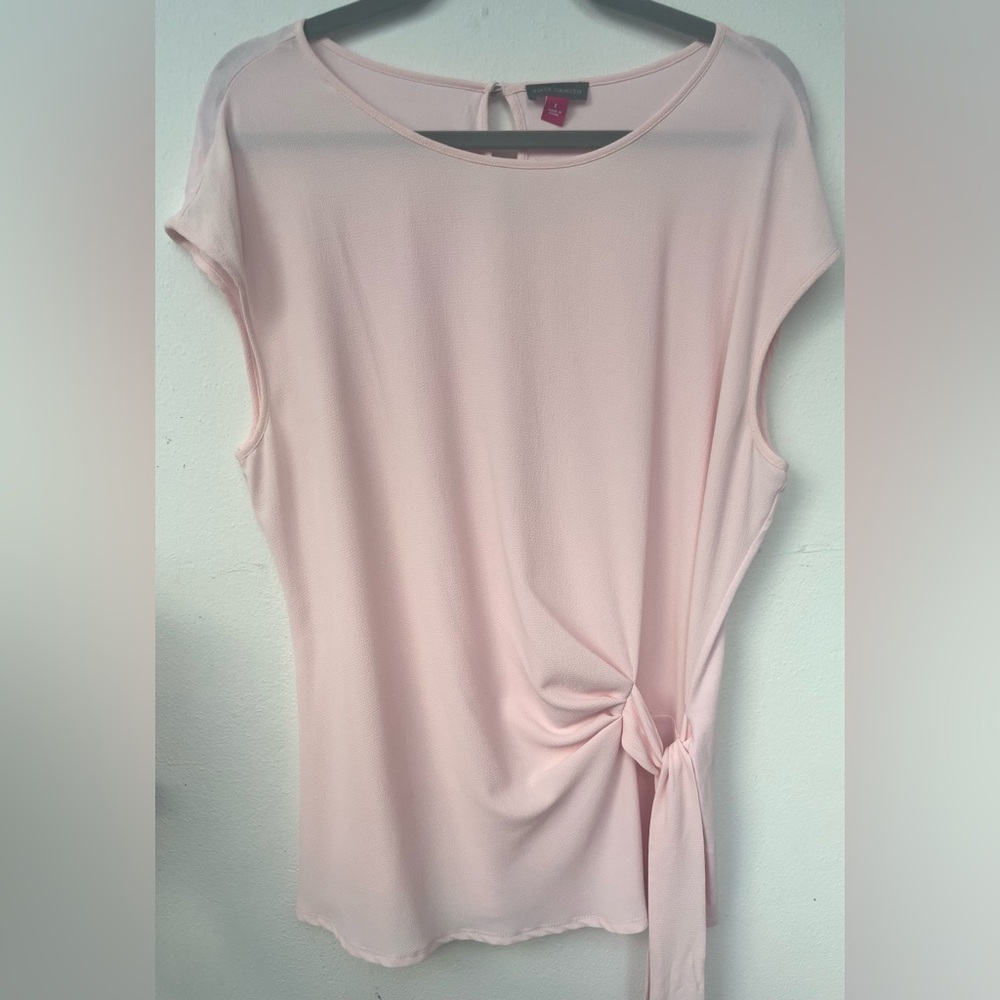 Vince Camuto Blush Pink Blouse with Side Tie